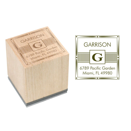 Garrison Wood Block Rubber Stamp